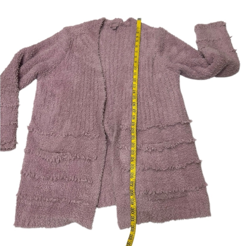 Barefoot Dreams CozyChic Plush Boardwalk Cardigan Mauve Purple Size Large - Picture 8 of 13